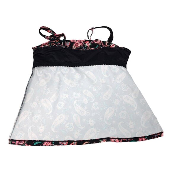 Lands End Tankini Swim Top Size 12 Square Neck Underwire Bra Swimsuit $78 - Picture 6 of 12